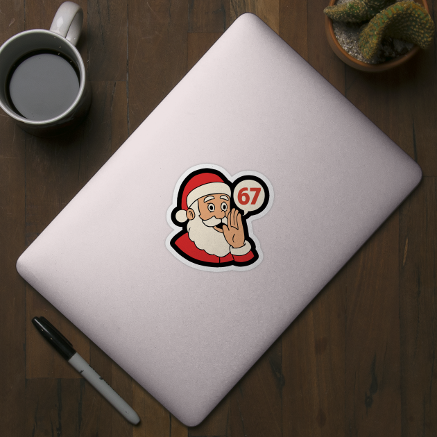 Santa Whispering 67 with a Cheery Smile by Creatifly Graphic Tees